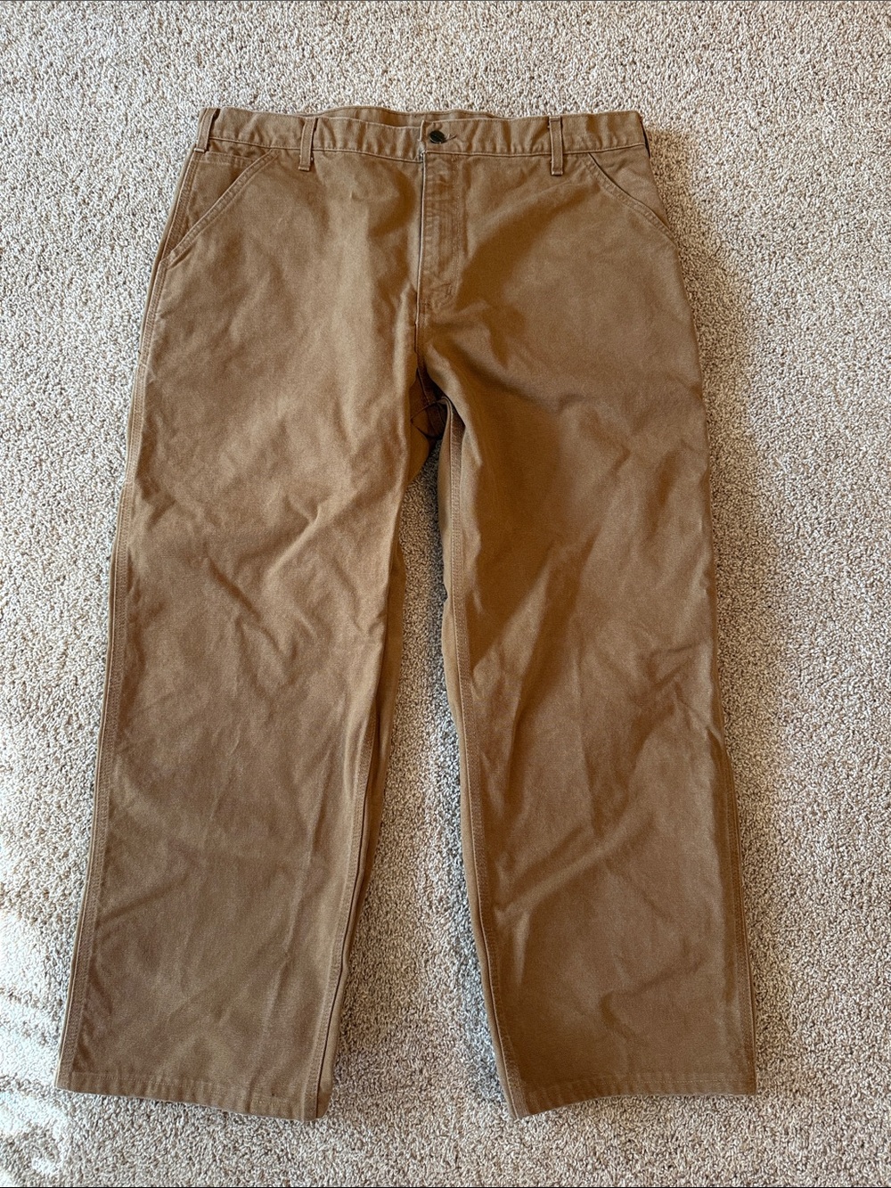 Carhartt Men's Cotton Work Pants in Brown size 40x30